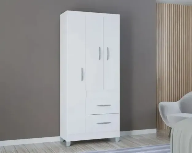 Guarda Roupa 3 Portas 2 Gavetas Novo Varios Modelos