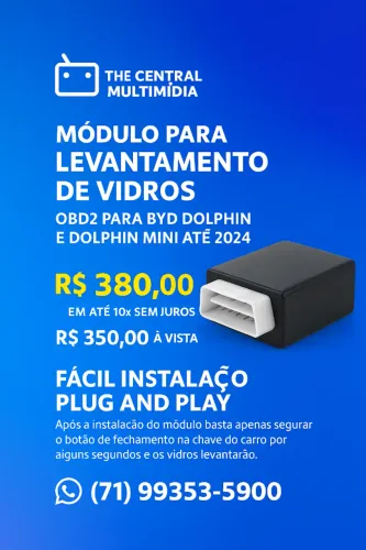 Módulo OBD2 Levantamento de Vidros BYD Dolphin / Dolphin Mini (até 2024)