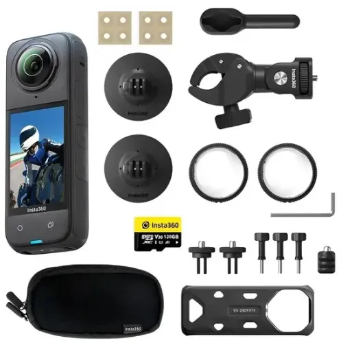 Filmadora Insta360 X4 Motorcycle Bundle Nova Lacrada