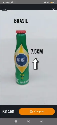 Garrafinha Coca-Cola Brasil - Copa do Mundo 2014 - Colecionador Raro 