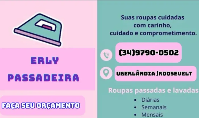 Lava e Passa Roupas em Geral Uberlândia 