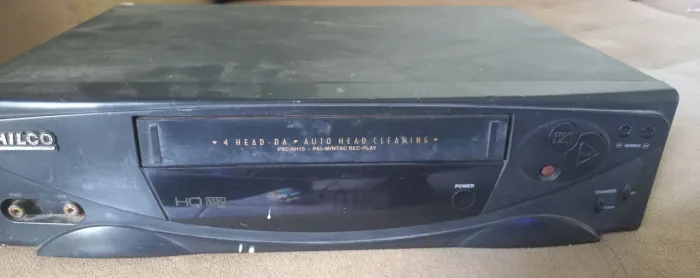 Carcaça vídeo Cassete philco antigo vídeo k7 philco pvc 4h10 televisão tv fita vhs enfeite