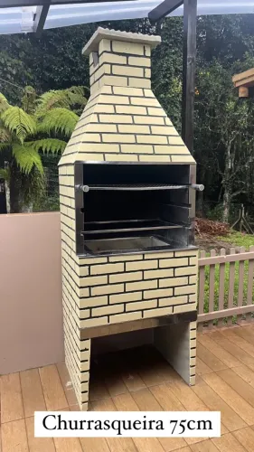 Seu churrasco merece qualidade de verdade! Churrasqueira Premium 75cm em Concreto