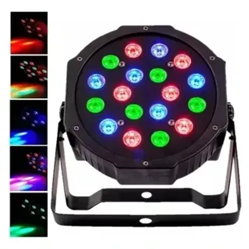 Canhão De Luz Strobo Digital Projetor 18 Led Lk-184 Luatek