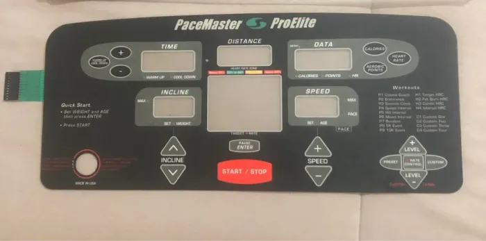 Membrana para painel esteira Pacemaster
