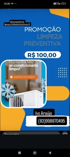 Limpeza de ar condicionado e instalação 