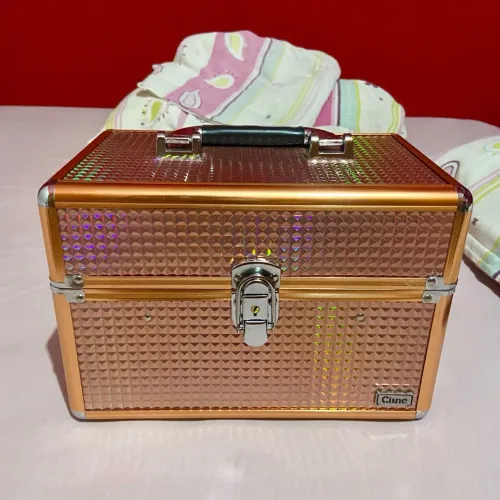 Maleta de Maquiagem Rose Gold Cisne