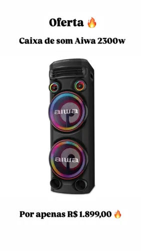 Caixa de Som Aiwa Torre Bluetooth 2300W AWS?T2W?02