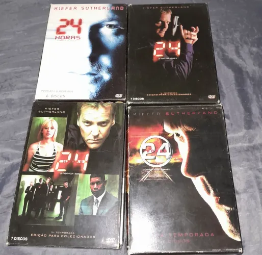 Box dvds 24 horas 1 a 4 temporadas