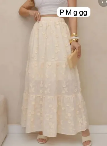 saia longa com textura