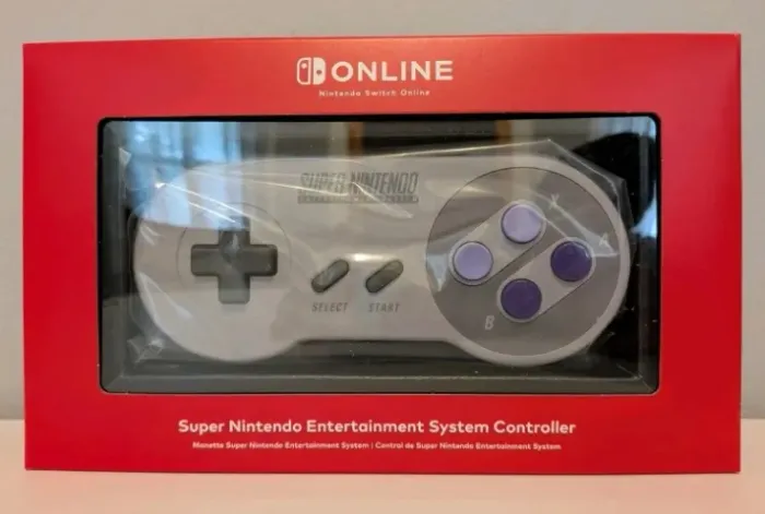 Controle Super Nintendo Sem Fio Nintendo Switch Online Cor Cinza