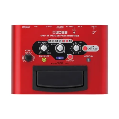 Pedal vocal Boss VE-2 de segunda voz e efeitos