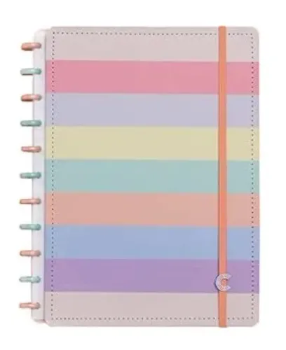 Caderno Inteligente ORIGINAL CI - Arco Íris Pastel - Tamanho Grande