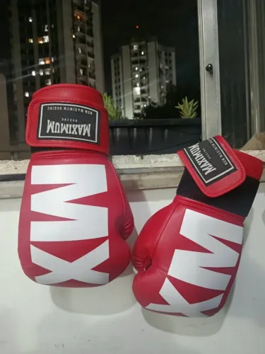 Luvas Maximum Muay thai / Boxe 16oz Vermelha