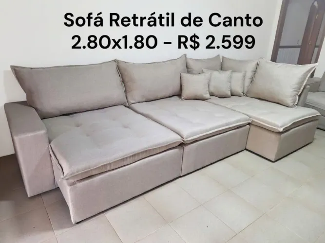 Sofá retrátil de canto