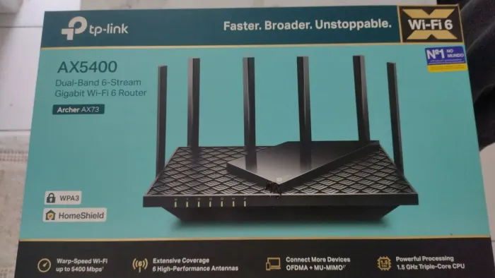 Roteador TP Link AX5400 Dual Band 6-stream gigabit WiFi 6