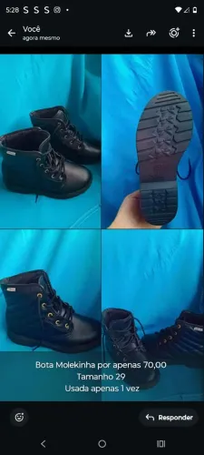 · Bota Molekinha por apenas 70,00