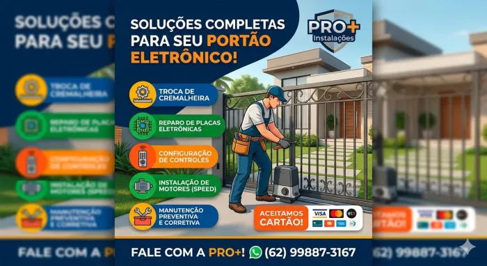 INSTALACAO E MANUTENCAO DE PORTAO ELETRONICO