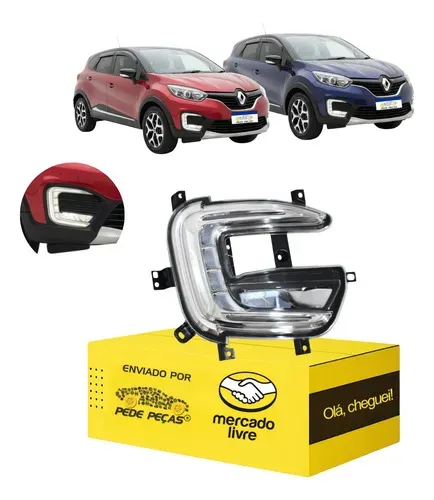 Farol Milha Auxiliar Renault Captur 2017 18 19 20 2021 L.d Cristal