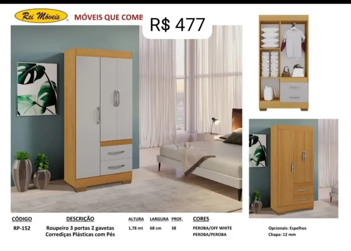 Guarda-roupas a partir de R$ 477