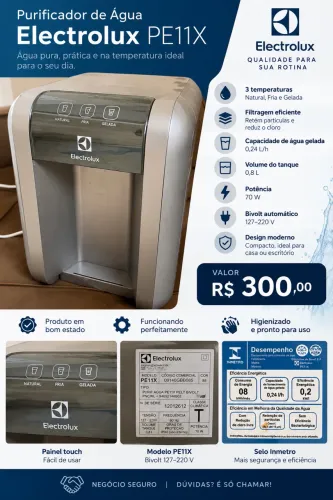 Purificador de Água Electrolux PE11X - Bivolt