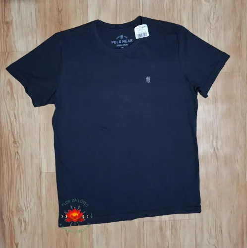 Camiseta Preta Masculina Polo Wear Tam.G NOVA