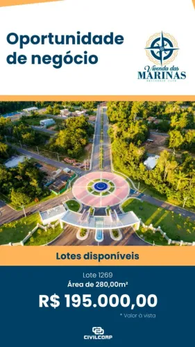 Lotes especiais 2.a etapa terrenos Vivenda das Marinas 