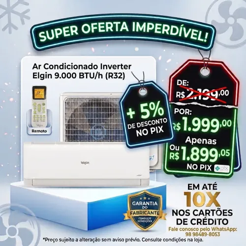 Ar condicionado Elgin inverter 9.000Btus