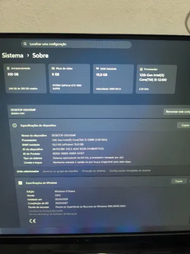 PC Gamer i5 12400 GTX 1660 Super 6GB 16GB RAM - LEIA O ANÚNCIO