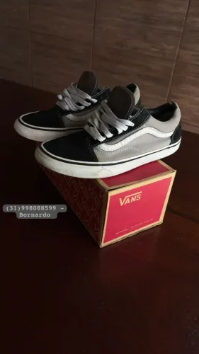 tênis vans old skool preto e cinza original