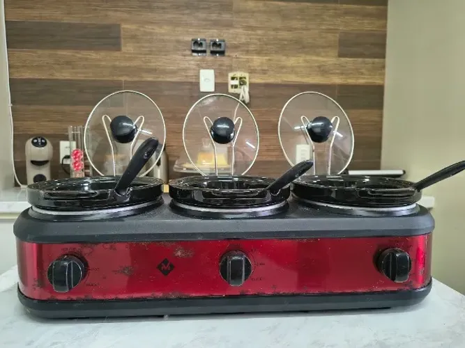 Réchaud triplo elétrico buffet 220v