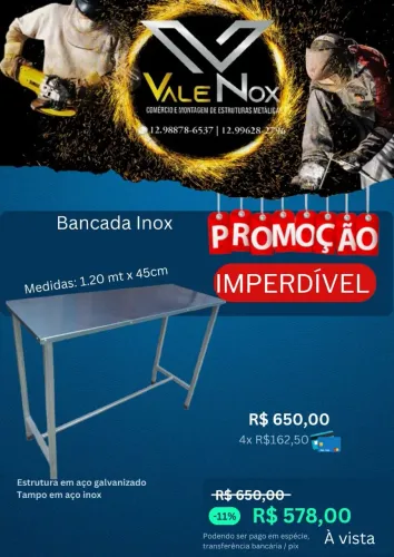 Mesa de inox básica