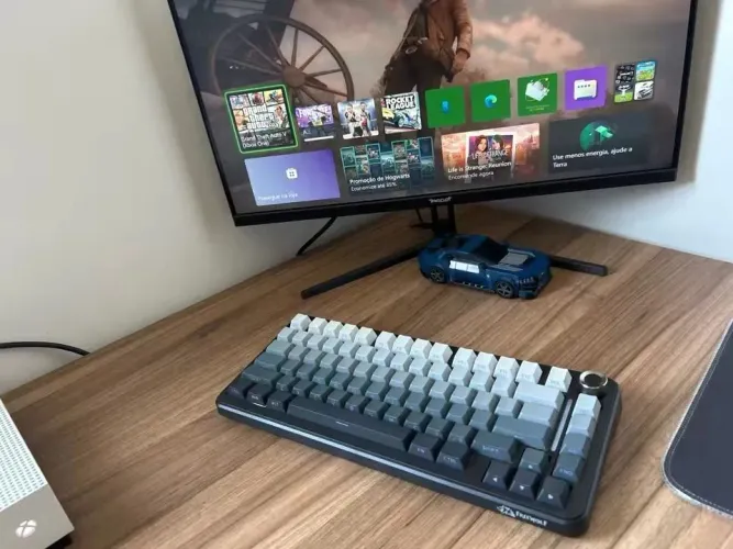 FREEWOLF F75 75% Teclado Mecânico Tri-Mode Sem Fio