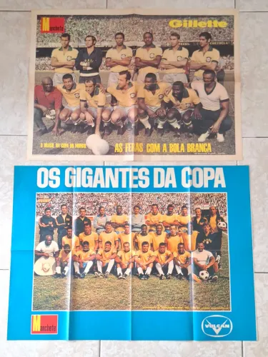 Pôsteres Seleção Brasileira Copa de 70 - Pelé, Tostão, Rivelino e Outros