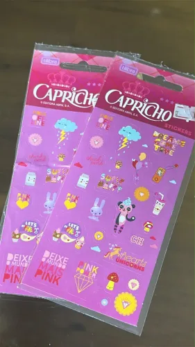 Kit 2 cartelas de adesivo Capricho vintage/antigo