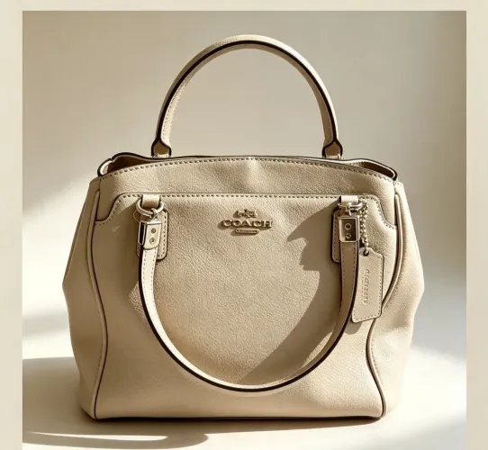 Linda bolsa coach original na cor bege