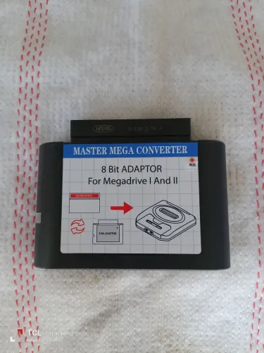 Cartucho adaptador Master System para Mega Drive I, II e III com pause - novo