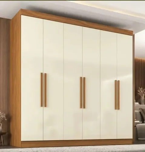 Roupeiro Ouro Casal 6 Portas 100% Mdf