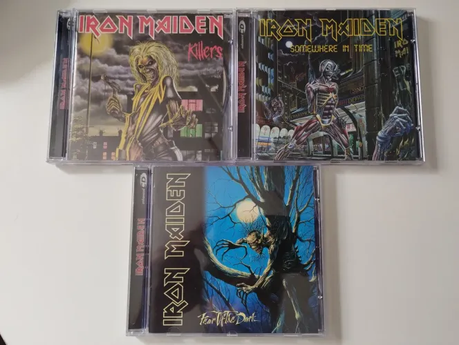 Combo Lote Iron Maiden 3 CDs Killers Somewhere In Time Fear of the Dark Bruce Dickinson 