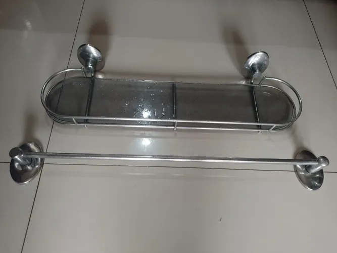Kit para banheiro em aço inox