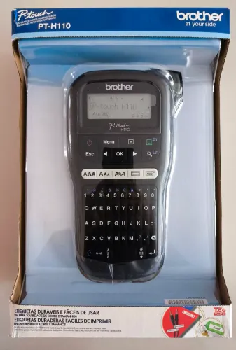 Rotulador Eletrônico Portátil Brother PTH110BK NOVO LACRADO 