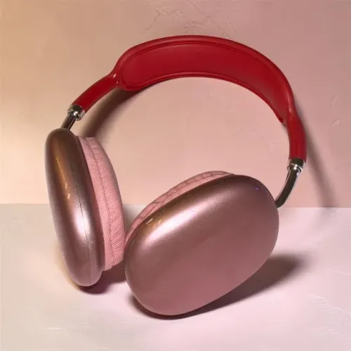 Fone de ouvido Bluetooth rosa