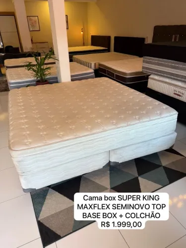 Cama box King Size Maxflex seminovo Top - ENTREGAMOS 