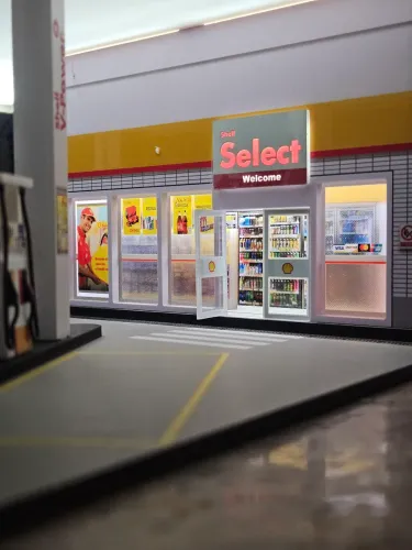 Posto de combustível para diorama, escala 1/64