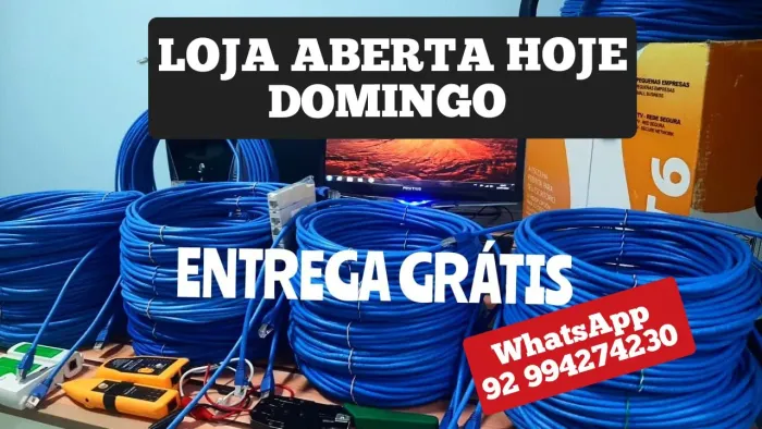 Cabo de rede CAT6 e CAT.5e 1,2,3,5,7,10,12,15,20,25,30,40 metros 10GBPS 250MHZ 1000MBPS