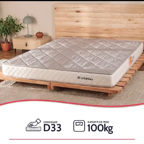 Colchão Casal BF Ortopédico Espuma D33 a Vácuo 138x188cm