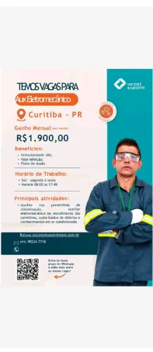Vagas área de manutenção