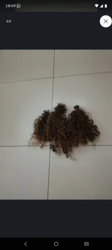 Vendo cabelo cacheado humano natural pra manutenção