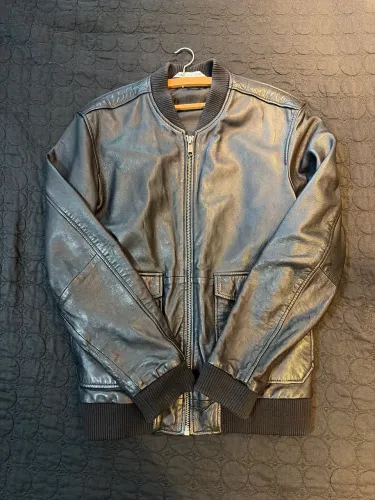 Jaqueta de couro legítimo Zara G 
