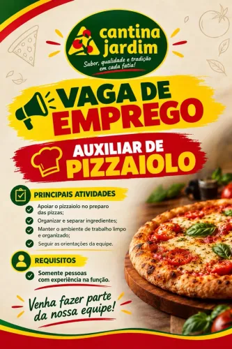 VAGA DE AUX DE PIZZAIOLO.